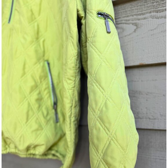 Sundance Quilted Half-Zip Pullover Jacket in Chartreuse Green – Size Large - Picture 8 of 10